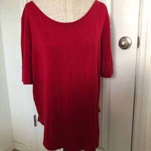 Patchington Red Scoop Neck Tee